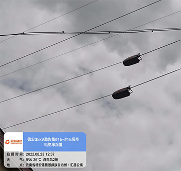 云南德宏某供電局采用絕緣涂覆機(jī)器人為線(xiàn)路穿“防護(hù)衣”