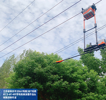 江蘇南京：登塔防墜系統(tǒng)、樹(shù)障帶電清除機(jī)器人、帶電絕緣涂覆機(jī)器人齊上場(chǎng)